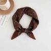 [18 cotton and linen] French high-end bag head small square scarf women's seaside photo silk scarf spring and autumn decorative versatile scarf