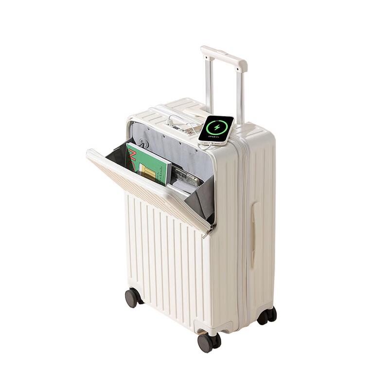 DULA Front-Opening Luggage with Cup Holder and USB Charging