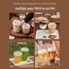Homeglen 380ml Disposable U-Shape Cold Drink Cups with Lids & Stickers