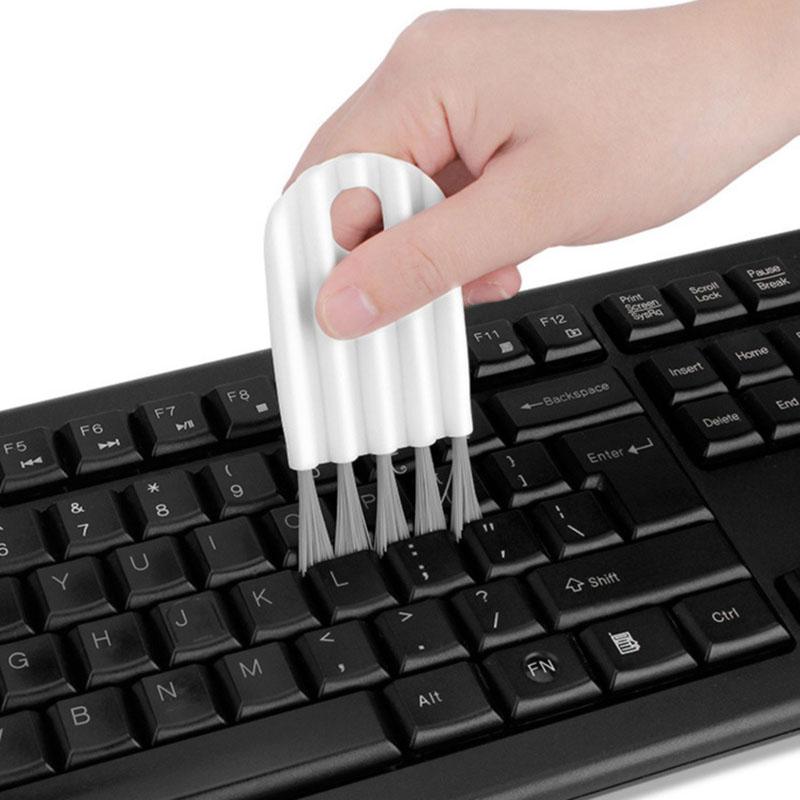 Perie multifuncțională pentru curățarea tastaturii Kit de curățare a computerului Perie moale Curățător pentru tastatură Colț Gap Duster Curățător pentru tastatură