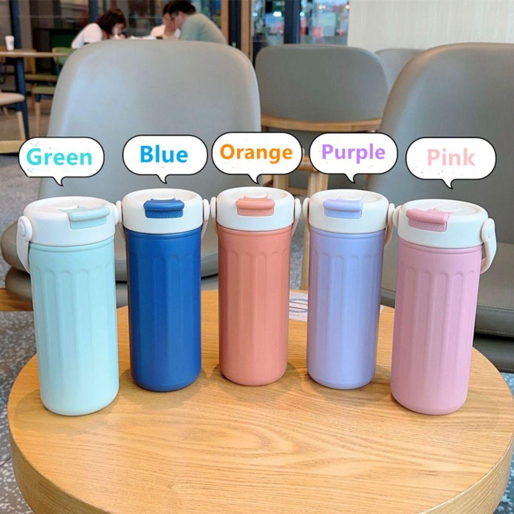 Insulation Or Cooling Stainless Steel Thermos Cup 500ml Straw Travel Cup  Student