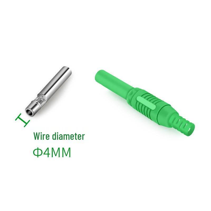 4mm Male to Female Banana Plug Test Extension Cord, Copper-Nickel Plated Connector, 32A Solderable Socket