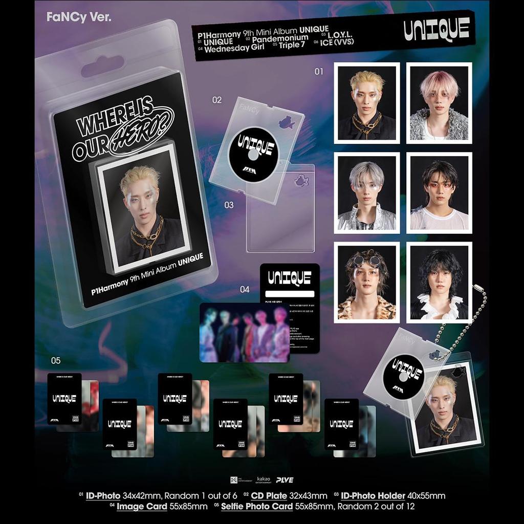 [Pre-order] P1Harmony [UNIQUE] 9th Mini Album (FaNCy Ver.) + Free Gift