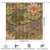 Badezimmer Duschvorhang Blumig Frosch Natur Wasserdicht Dekor Vintage Bauernhaus Haus Waschraum Stoff