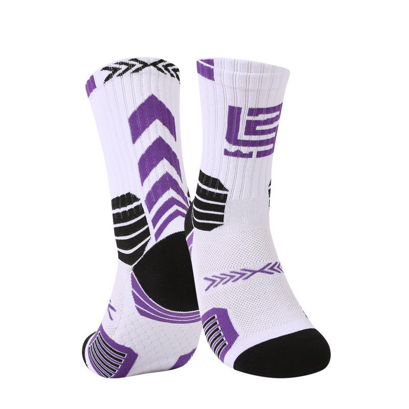 2023 Men's Elite High Tube Basketball Socks - Spring/Summer Mid-Calf Trend, Combed Cotton