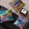 Cute Hello Sstitch Office Cushion Pillowcase Car Cushion CoverXCM Lumbar Pillowcase Sofa Pillowcover