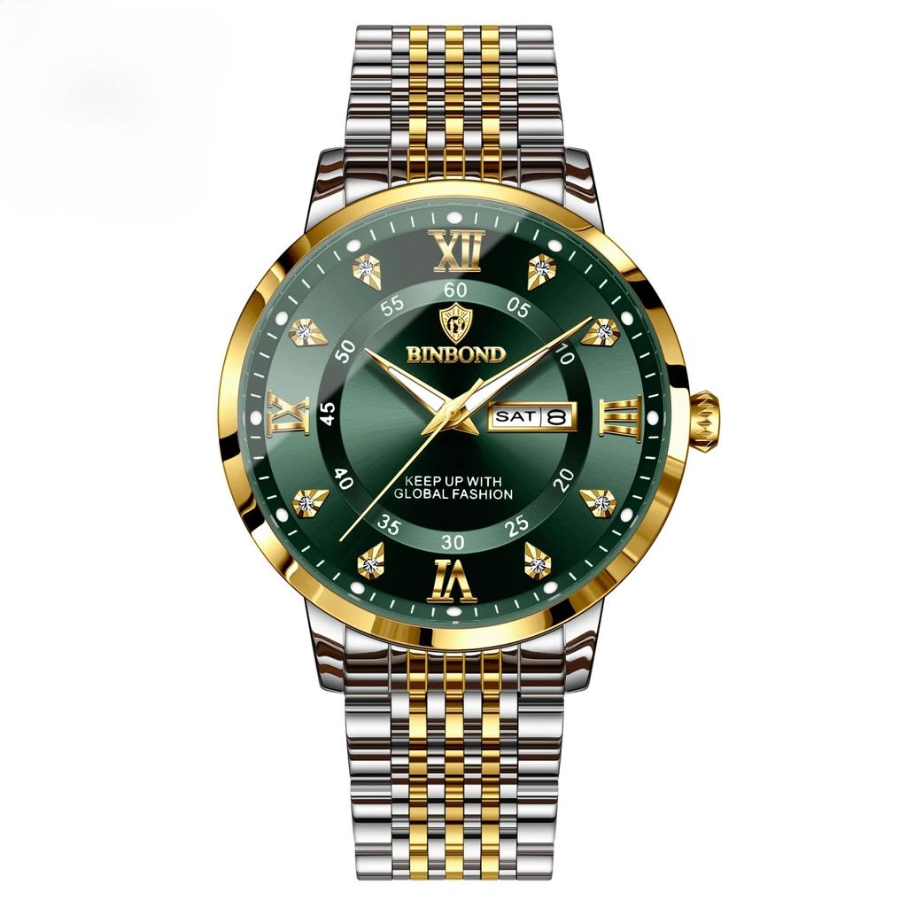 Luxury Business Men Wristwatch Waterproof Luminous Date Military Man Watch Stainless Steel Fashion Men's Quartz Watches