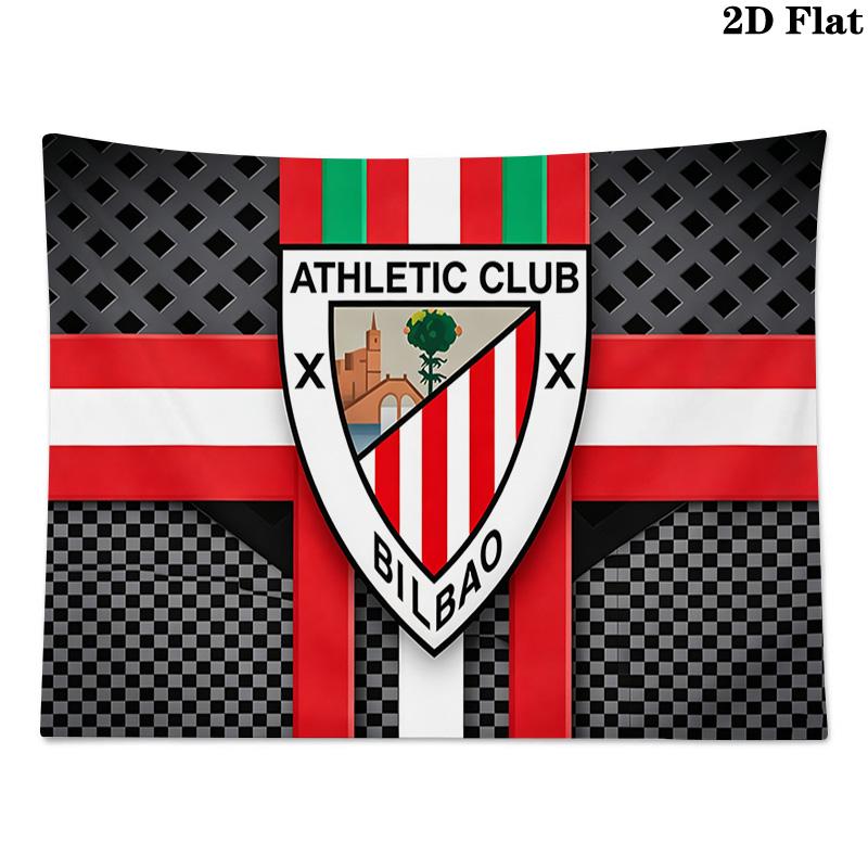 Athletic Bilbao Wall Tapestry Aesthetic Wall Hanging Printed Fabric Blanket Decorative Tapestries for Bedroom Living Room Home Decor