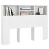 vidaXL Kopfteilschrank Weiß 140 x 19 x 103,5 cm