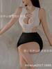Sexy Hollowed Out Female Secretary Uniform Seductive  Tight Fitting Nightclub Bar Hip Hugging Skirt Set Fashion Sexy 3VVD