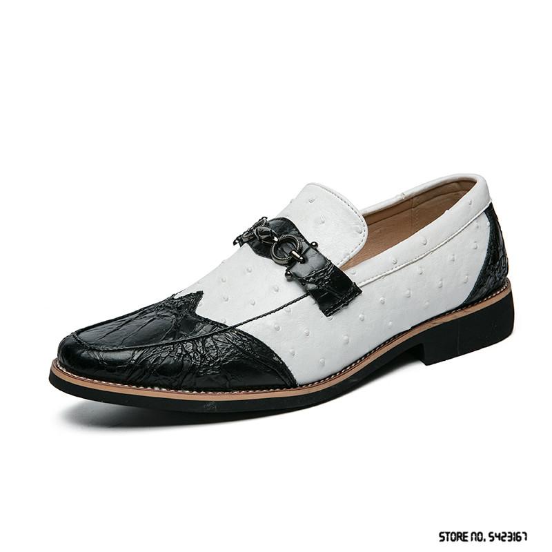 

Мода Британский Ретро Мода Новинка Двухцветные Смешанные Балетки Обувь Для Мужчин Повседневные Оксфорды Формальная Одежда Свадебная Обувь Zapatillas Hombre 38