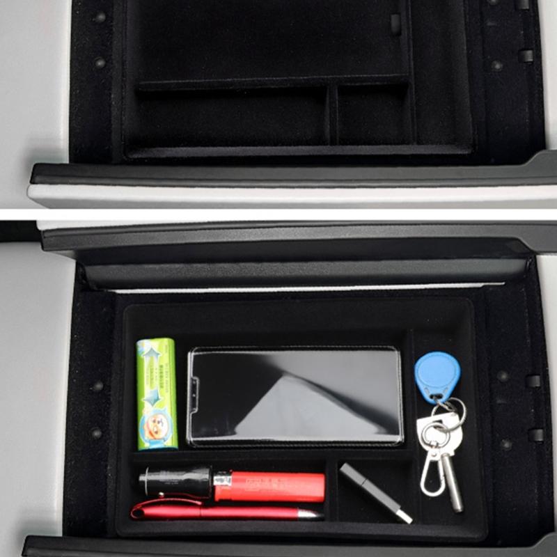 Center Console Organizers Armrest Storage Space Utilization Tray Precisions Fit Console Tray ABS Storage Box for M9