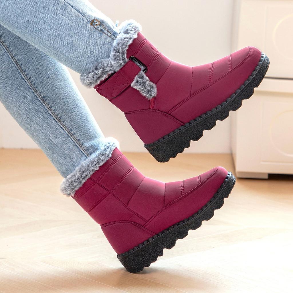 Cotton Shoes Women's Winter New Large Women's Snow Boots with Thick Velvet and High Top Casual Women's Boots