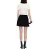 Karl Lagerfeld French Elegant Daily Commuting Dating Outfit Light Luxury Solid Color Round Neck Short Sleeve Knit Top Women Tops Off-white M21L2339