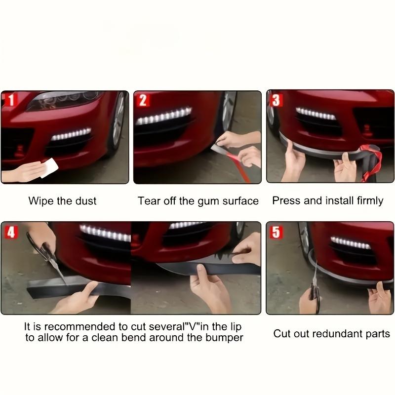 Universal Car Lip Skirt Protector 6 Cm Width Rubber Strip 250 Cm Car Front Bumper Lip Exterior Mouldings