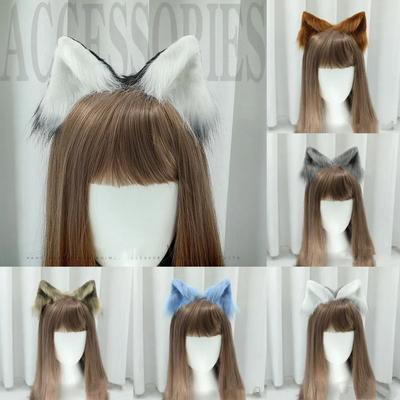 Plush Cat Ears Hair Clips Lolita Cosplay Hair Accessories Furry Animal Ears Headwear  Party