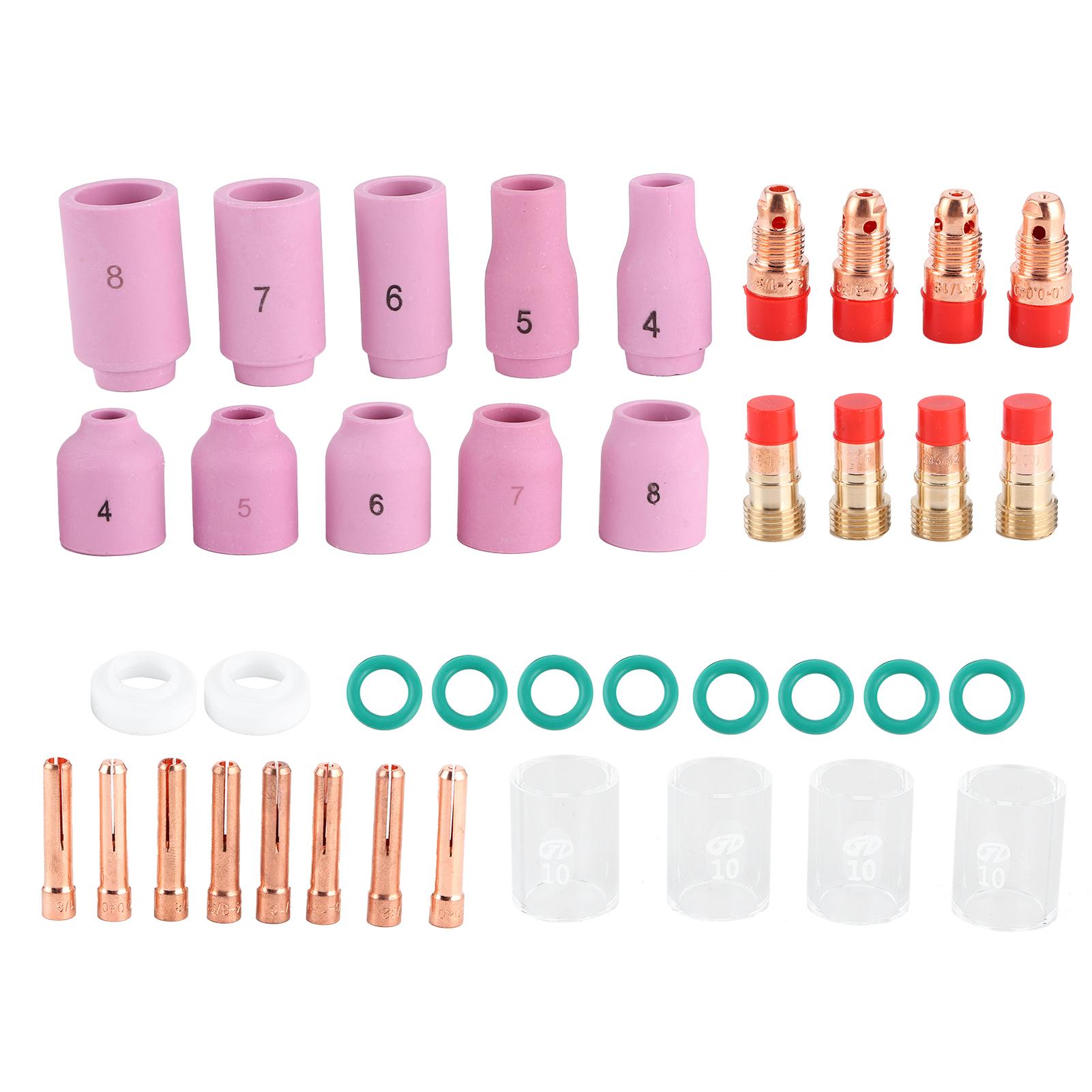 

40 шт. в комплекте сварочная насадка горелка TIG газовая линза сварочный наконечник для WP171826 Инструмент для ремонта