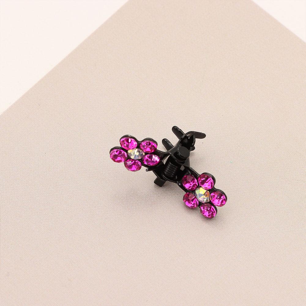 12 pcs Women Girls Rhinestone Flower Hair Claw Clips No-Slip Grip Jaw Clips Glitter Teeth Clips