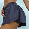 Antiglare Fake Waist Elastic Women Two Piece Shorts Beach Loose Chiffon Summer Casual Yoga