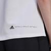 Adidas Logo Print Side Slit Training Tank Top Women Tops White HA8972