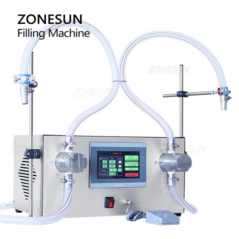 ZONESUN ZS-G25A2 Automatische Magnetpumpen-Flüssigkeitsabfüllmaschine Hohe Durchflussrate für korrosive Flüssigkeiten