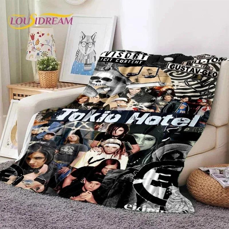 3D Rock Band Tokio Hotel Bill Kaulitz Soft Flannel Blankets,Throw Blanket Comfortable Blanket for Picnic Beds Sofa Home Bedroom