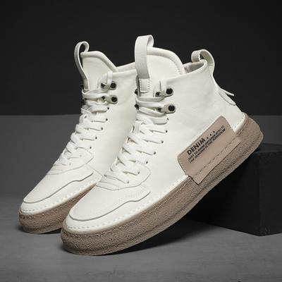 FashionComfy Sneakers Herren Frühling Herbst Mode Herrenschuhe Lässig Leder Rutschfest Herrenschuhe Allround Schnürschuhe Lässige Schuhe Herren