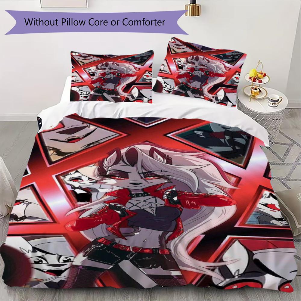 

Loona Pattern Bedding uilt Set uilt Cover Pillowcase Home Decoration Birthday Gift (1 * duvet cover + 2 * pillowcase without core)72 135x200cm