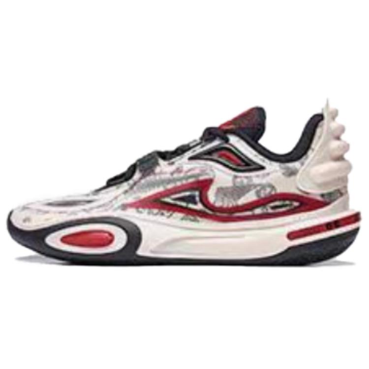 Li Ning All City 11 V2 Kids & Youth Comfortable Cushioning, Wear Resistant Low Top Basketball Shoes Unisex Red White ABPT051-1