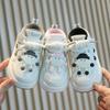 Children's Sports Shoes - Spring/Autumn Cartoon High-Top White Sneakers for Girls, Casual Skate Shoes for Boys, Soft-Soled Shoes for Toddlers