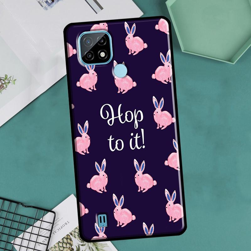 Carcasă de protecție pentru OnePlus 10 9 Pro 8T 9R 10R Nord2, cu urechi de iepure, pentru Realme 8 Pro 9 GT Neo 3 2 Master 8i 9i