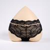 Lady Summer Flimsy Sexy Lace Leopard Print Collision Color Ribbon Bow In Waist Triangle Briefs