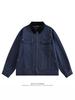 Men's Autumn Loose Fit Twill Lapel Jacket - Korean Style Fashion Workwear