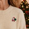 Christmas Santa Claus Brooch, Cartoon Xmas Tree Bell Stocking Gift Bag Enamel Pin, Badge Pin for Clothes Bag Hat Scarf Suit