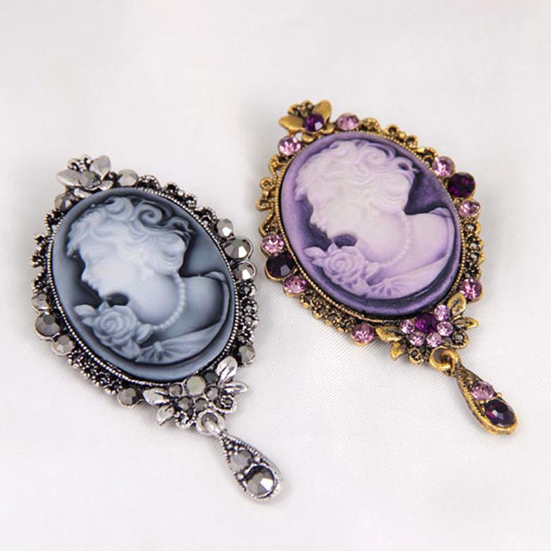 Nuevo Broche Pin Colgante Victoriano de Cristal para Bodas y Fiestas para Mujer