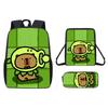 Cartoon Capybara Pattern Backpack Shoulder Bag Pencil Case Three Piece Set