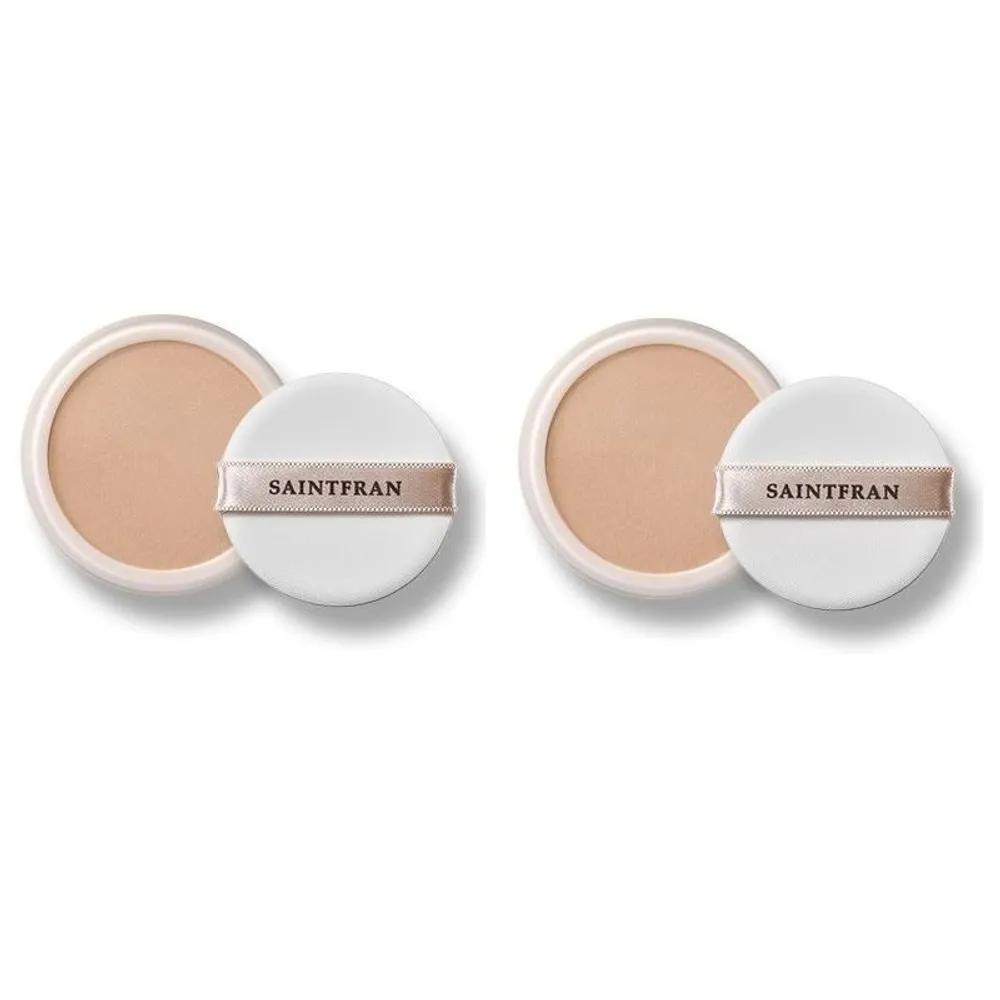 SAINTFRAN NEW W Skin Treatment Cushion Pact Peach Refill 2 Pieces