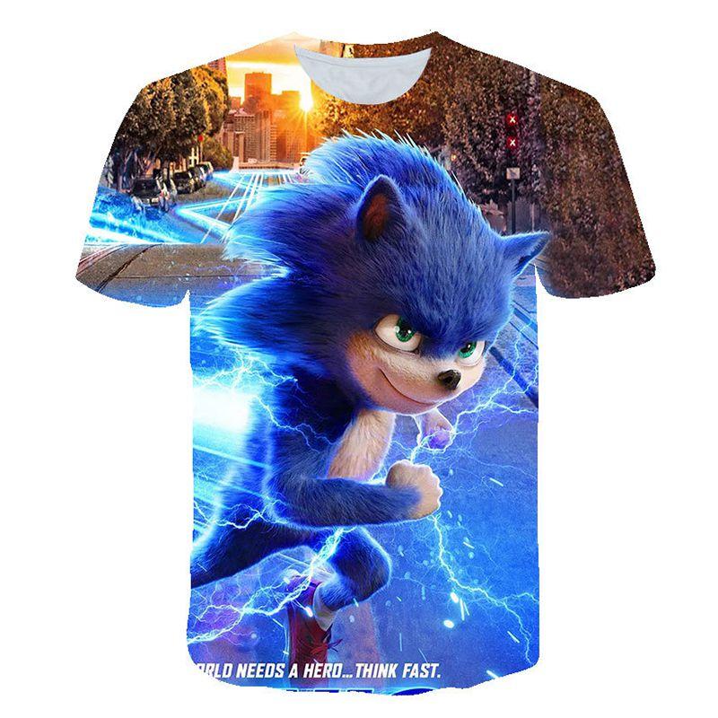 Stylish Sonic The Hedgehog Kids T-shirt With Colorful Cartoon Design For Boys And Girls