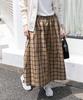 Research Skirt Check Gathered Skirt for Women GUNCLUB 1 [Urban Doors] FORK&SPOON DF36-25V029