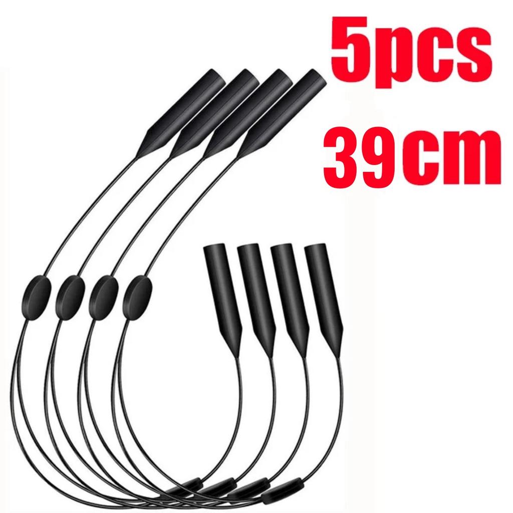 5pc Adjustable Anti-slip Eyewear Retainer Universal Fit Eyeglass Lanyard Sports Sunglasses Unisex Holder Strap Lanyard