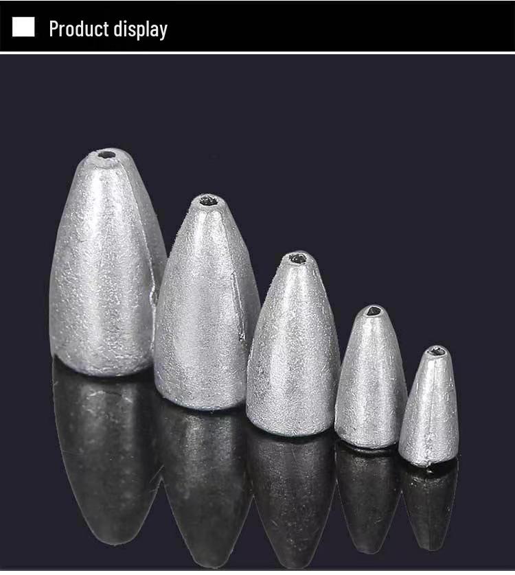 Lure Bullet Lead Sinker: Ideal for Long Casting and Anti-Snagging in Texas and Carolina Rigs.