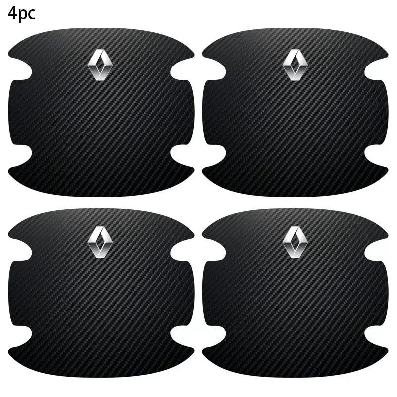 

Hub Caps 4pcs Car Door Handle Sticker Carbon Fiber Scratches Resistan For Renault Clio Laguna 2 Megane 4 3 Duster Logan Captu Ac