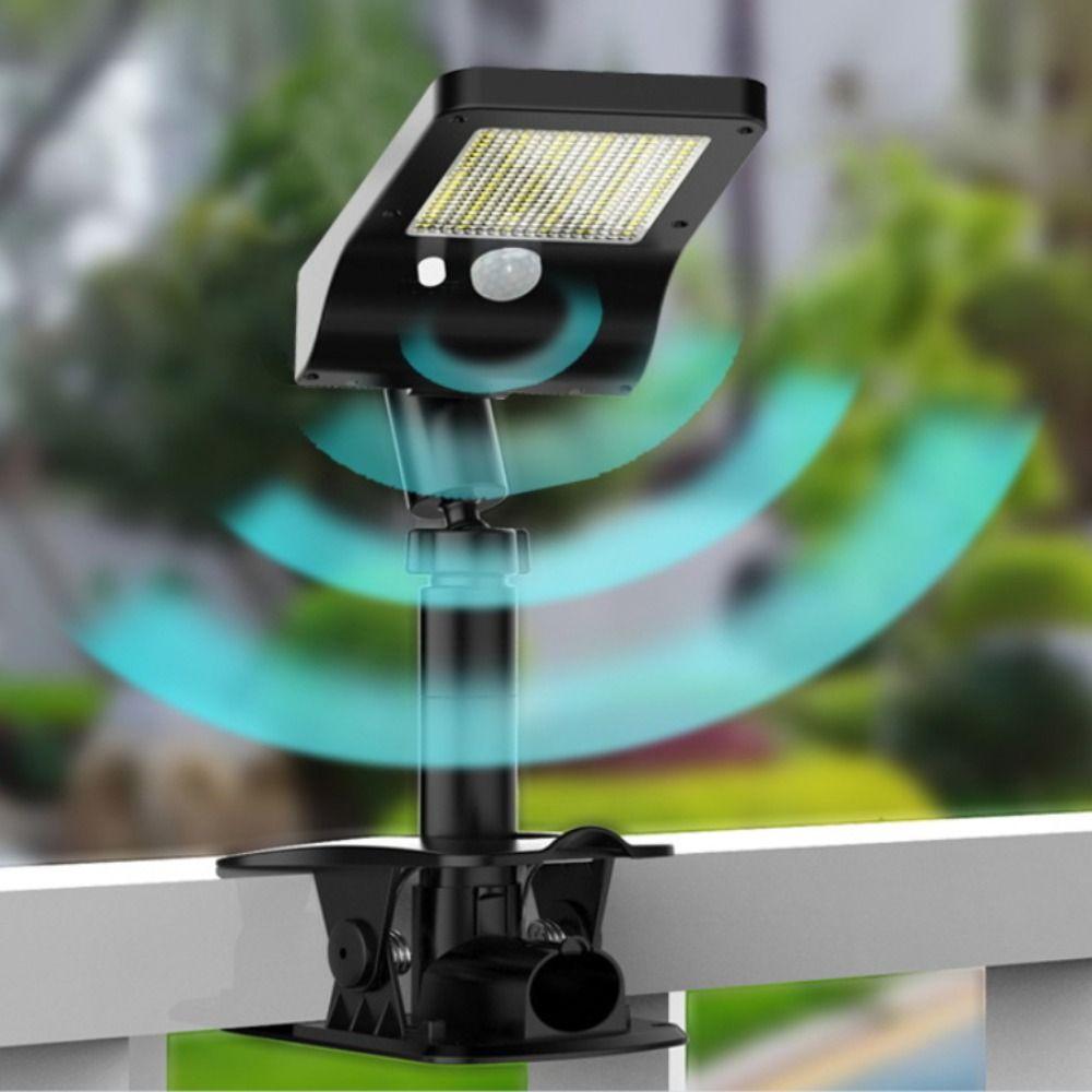 Waterproof Solar Outdoor Lights 60 LED Auto on/Off Clip-On Outdoor Lights 4 Modes Vertically Adjustable Garden Lights