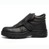 Plus Size Mens Anti-scalding Welding Boots Steel Toe Covers Safety Boot Cow Leather Work Shoes Safe Ankle Botas Seguridad  Black