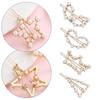 1PC Popular Hairpins For Girls Fashion Imitiation Pearl Hair Clip Snap Barrettes Women Handmade Pearl Flowers Hair Accessories
