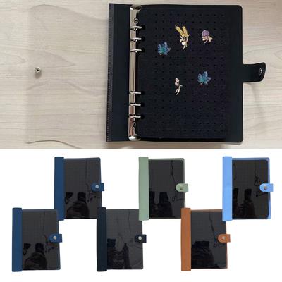 8 Seiten Anstecknadel-Ausstellungsbuch Tragbarer Organizer mit Klarsichthülle Reisefreundliches Anstecknadelbuch Geeignet für Broschen-Sammler