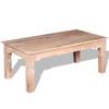 Table basse - vidaXL - Bois d'acacia - 110 x 60 x 45 cm - Blanc - Contemporain