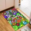 Custom Name Zombies Team-Up Rug for Living Room, Game Rooms, Office, Bedroom, Floor Mat Playful Design, fan gifts Christmas decor