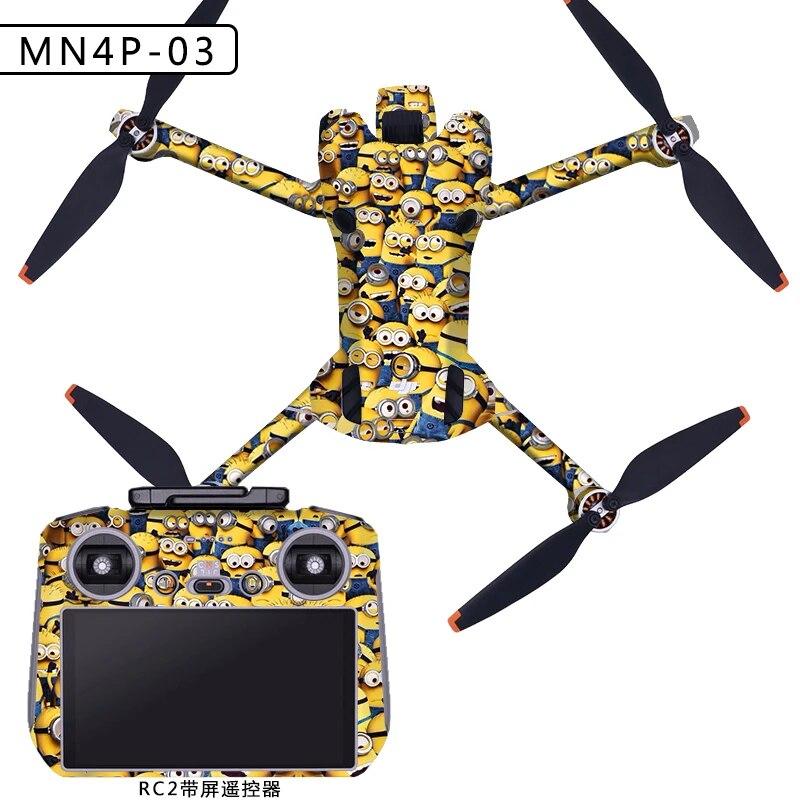 

ПВХ наклейка для дронів DJI MINI 4 PRO Захисна плівка Водонепроникні наклейки дистанційного керування Шкіра для покриття поверхні для аксесуарів DJI RC 2/RC N2 03-RC2