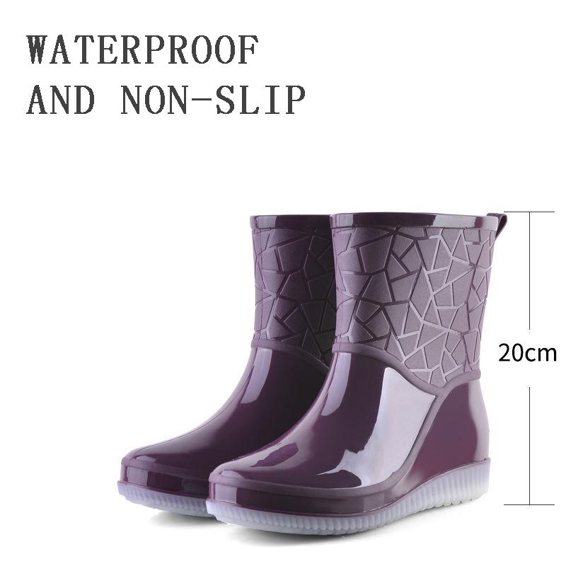 2021 Fashion Ladies Botas de lluvia Botas de lluvia para adultos Botas de  lluvia medias-bajas Antideslizantes Resistentes al desgaste Botas de agua  gruesas silvestres Mujeres trabajadoras Overshoes comprar a buen precio —